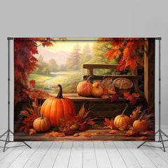 Lofaris Autumn Pumpkin Harvest Wooden Combo Set Backdrop