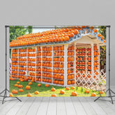Lofaris Autumn Pumpkin House Sunshine Photography Backdrop