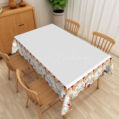 Lofaris Autumn Pumpkin Patch Rectangle Tablecloth with Fall Leaf Pattern for Thanksgiving and Harvest Dinner