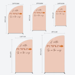 Lofaris Autumn Pumpkin Vibe Sweet Baby Shower Half Moon Arch Backdrop