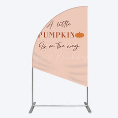 Lofaris Autumn Pumpkin Vibe Sweet Baby Shower Half Moon Arch Backdrop