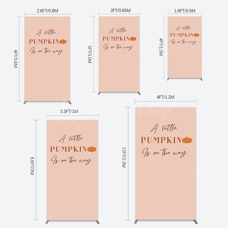 Lofaris Autumn Pumpkin Vibe Sweet Baby Shower Rectangle Backdrop