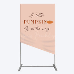 Lofaris Autumn Pumpkin Vibe Sweet Baby Shower Rectangle Backdrop