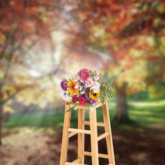 Lofaris Autumn Sunshine Forest Warm Photography Backdrop