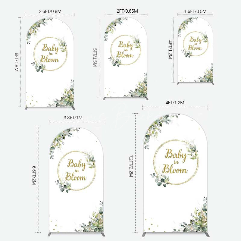 Lofaris Baby In Bloom Greenery Shower Arch Backdrop