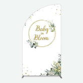 Lofaris Baby In Bloom Greenery Shower Half Moon Arch Backdrop