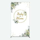 Lofaris Baby In Bloom Greenery Shower Rectangle Backdrop
