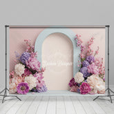 Lofaris Baby Pink Floral Arch Fine Arts Wedding Backdrop