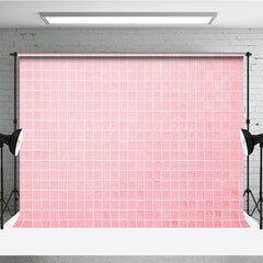 Lofaris Baby Pink Mosaic Tile Sweet Summer Vibe Backdrop