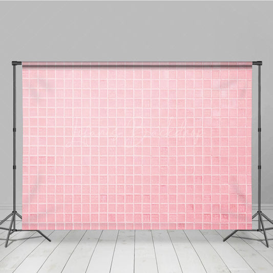 Lofaris Baby Pink Mosaic Tile Sweet Summer Vibe Backdrop