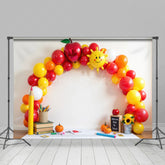 Lofaris Back To School Apple Balloon Arch Photo Backdrop