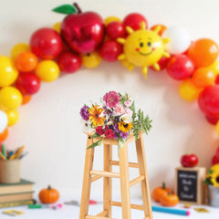 Lofaris Back To School Apple Balloon Arch Photo Backdrop