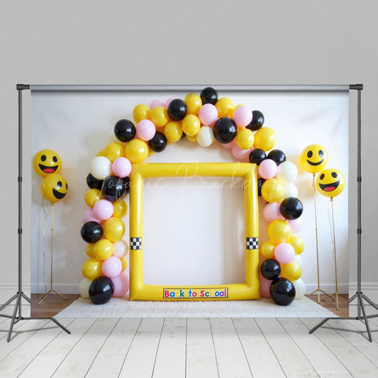 Lofaris Back To School Smiles Balloon Arch Photo Backdrop