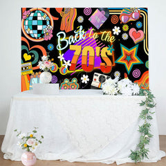 Lofaris Back To The 70s Black Disco Musical Birthday Backdrop