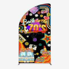 Lofaris Back To The 70s Black Musical Birthday Arch Backdrop