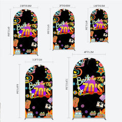 Lofaris Back to the 70s Groovy Birthday Arch Backdrop Retro Neon with Disco Ball Hippie Themed Party Decor