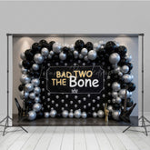 Lofaris Bad Two The Bone Balloon Birthday Cake Smash Backdrop