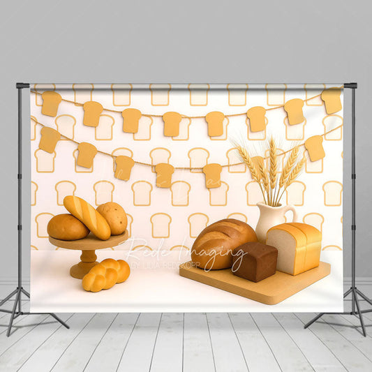 Lofaris Baking Bakery Cartoon Breads Cake Smash Backdrop