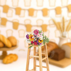 Lofaris Baking Bakery Cartoon Breads Cake Smash Backdrop