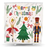 Lofaris Ballet Girl Nutcracker Merry Christmas Shower Curtain