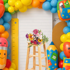 Lofaris Balloon Arch Board Welcome Back To School Backdrop