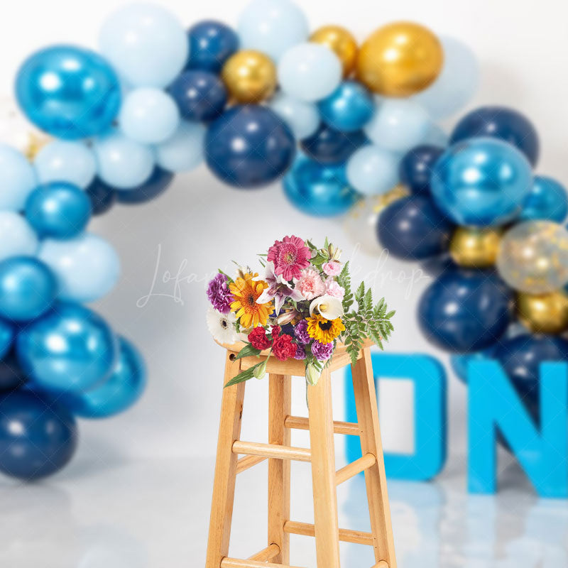 Lofaris Balloon Arch Indoor Birthday Cake Smash Backdrop