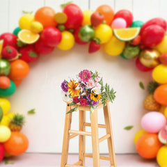 Lofaris Balloon Garland Bright Fruit Cake Smash Backdrop