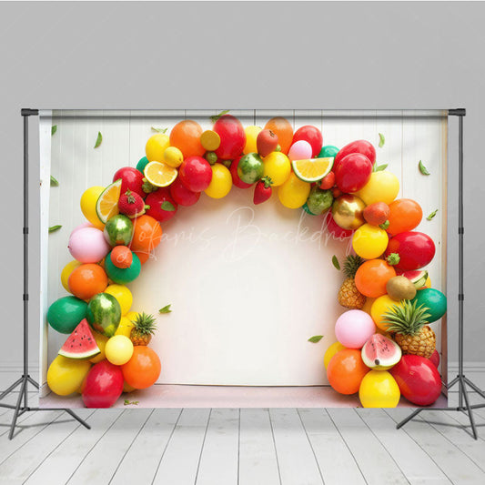 Lofaris Balloon Garland Bright Fruit Cake Smash Backdrop