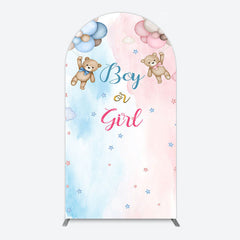 Lofaris Balloon Teddy Baby Shower Gender Reveal Arch Backdrop