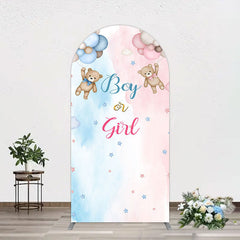 Lofaris Balloon Teddy Baby Shower Gender Reveal Arch Backdrop
