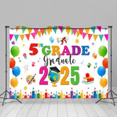 Lofaris Balloons 5th Grade 2025 Congrats Graduate Backdrop