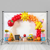 Lofaris Balloons Arch Welcome Back To School Photo Backdrop