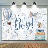 Lofaris Balloons Clouds Adventure Oh Boy Baby Shower Backdrop