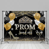 Lofaris Balloons Glitter Crown Prom Send Off Grad Backdrop