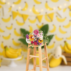 Lofaris Banana Plantain Leaf Fresh Sweet Cake Smash Backdrop
