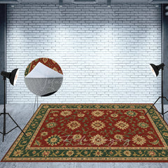 Lofaris Baroque Floral Pattern Photo Fabric Floor Backdrop