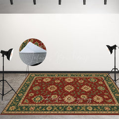 Lofaris Baroque Floral Pattern Photo Fabric Floor Backdrop