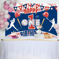 Lofaris Baseball Birthday Bash 1 Celebration Party Backdrop
