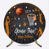 Lofaris Basketball Game Time Boy Round Birthday Backdrop
