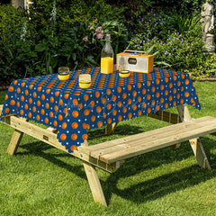 Lofaris Basketball Star String Blue Rectangular Tablecloth