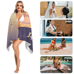 Lofaris Beach Bikini Custom Head Photo Towel For Woman