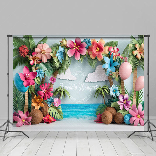 Lofaris Beach Hawaii Summer Photography Backdrop For Studio