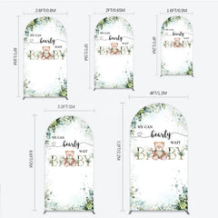 Lofaris Bearly Wait Arch Backdrop Teddy Bear Eucalyptus Greenery Baby Shower Party Decor
