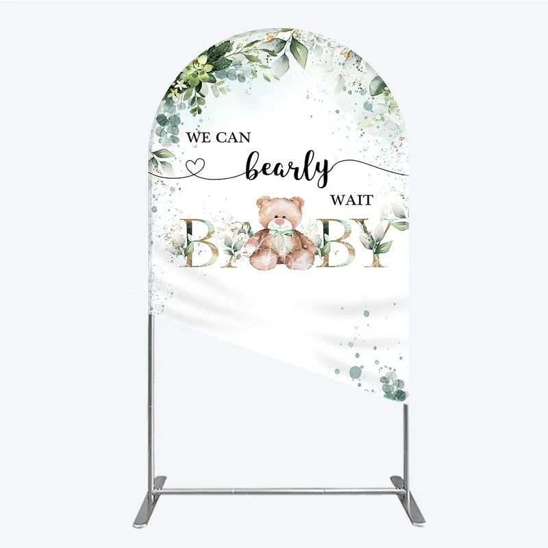 Lofaris Bearly Wait Arch Backdrop Teddy Bear Eucalyptus Greenery Baby Shower Party Decor