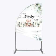 Lofaris Bearly Wait Half Moon Arch Backdrop Teddy Bear Eucalyptus Greenery Baby Shower Party Decor