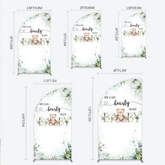 Lofaris Bearly Wait Half Moon Arch Backdrop Teddy Bear Eucalyptus Greenery Baby Shower Party Decor