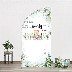 Lofaris Bearly Wait Half Moon Arch Backdrop Teddy Bear Eucalyptus Greenery Baby Shower Party Decor