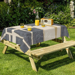 Lofaris Beige Irregularity Rectangle Tablecloth Home Decor