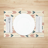 Lofaris Beige Retro Boho Arrows Pattern Set of 4 Placemats