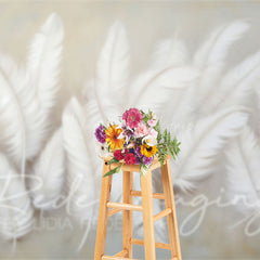 Lofaris Beige Soft White Feather Fine Art Photo Backdrop